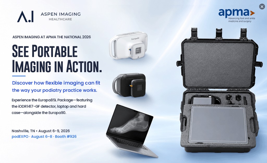 Aspen Imaging at APMA The National 2026 — See portable imaging in action. Nashville, TN, August 6–9, 2026. Booth #926.
